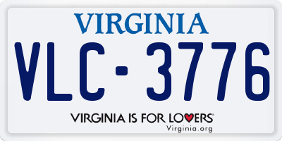VA license plate VLC3776