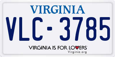 VA license plate VLC3785