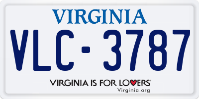 VA license plate VLC3787