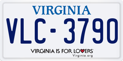 VA license plate VLC3790