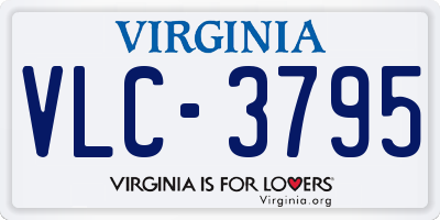 VA license plate VLC3795