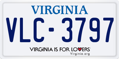 VA license plate VLC3797