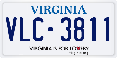 VA license plate VLC3811