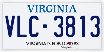 VA license plate VLC3813