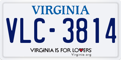 VA license plate VLC3814