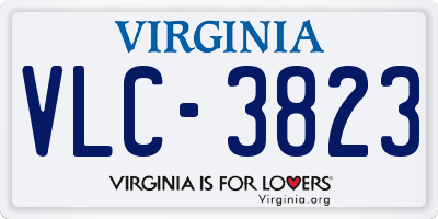 VA license plate VLC3823