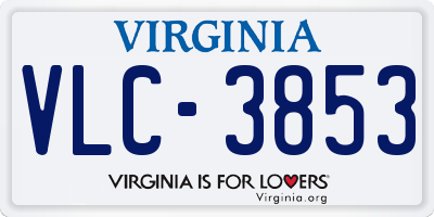 VA license plate VLC3853