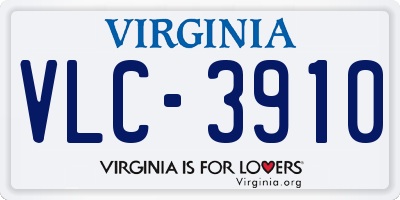 VA license plate VLC3910