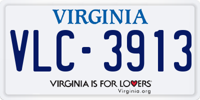 VA license plate VLC3913