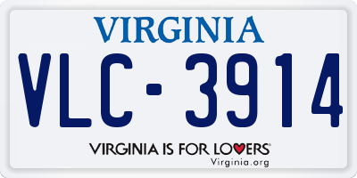 VA license plate VLC3914