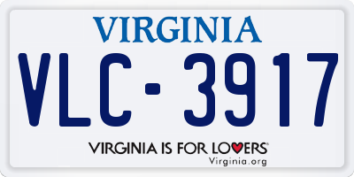 VA license plate VLC3917