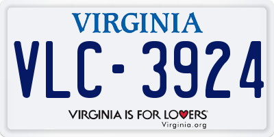 VA license plate VLC3924