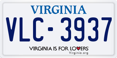 VA license plate VLC3937