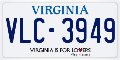 VA license plate VLC3949