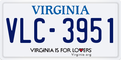 VA license plate VLC3951
