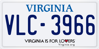 VA license plate VLC3966