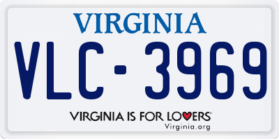 VA license plate VLC3969