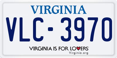 VA license plate VLC3970