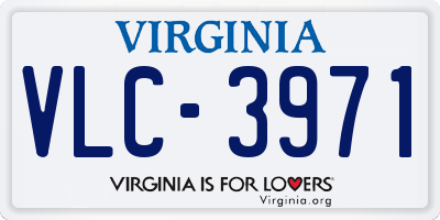 VA license plate VLC3971