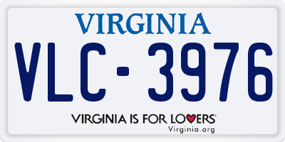VA license plate VLC3976
