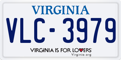 VA license plate VLC3979
