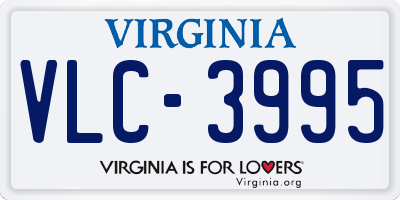 VA license plate VLC3995