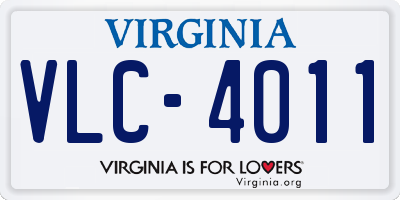 VA license plate VLC4011