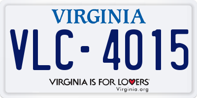 VA license plate VLC4015