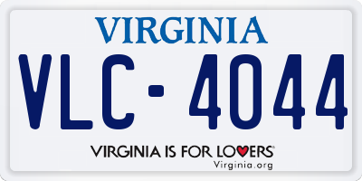 VA license plate VLC4044