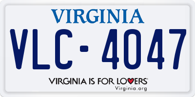 VA license plate VLC4047