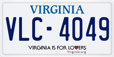 VA license plate VLC4049
