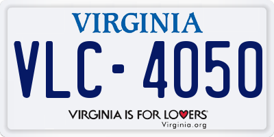 VA license plate VLC4050