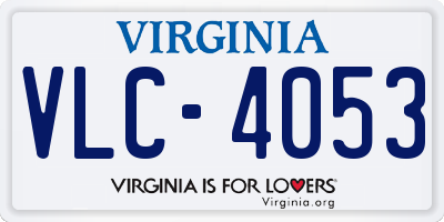 VA license plate VLC4053