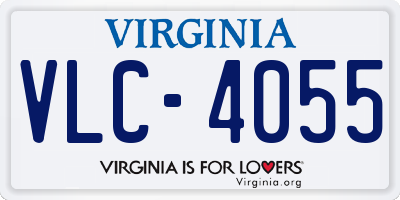 VA license plate VLC4055
