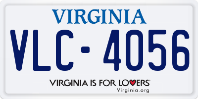 VA license plate VLC4056