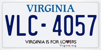 VA license plate VLC4057