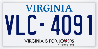 VA license plate VLC4091