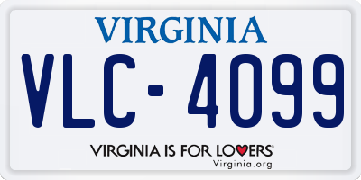 VA license plate VLC4099