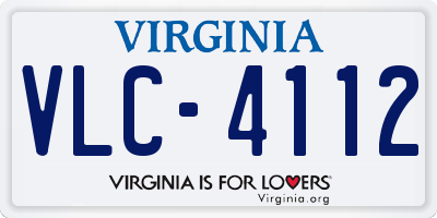 VA license plate VLC4112