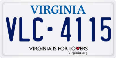 VA license plate VLC4115