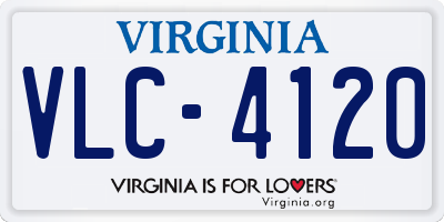 VA license plate VLC4120