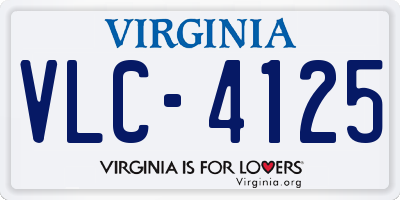 VA license plate VLC4125
