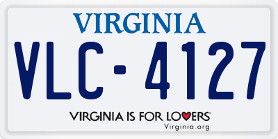 VA license plate VLC4127