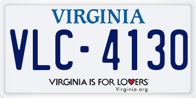 VA license plate VLC4130