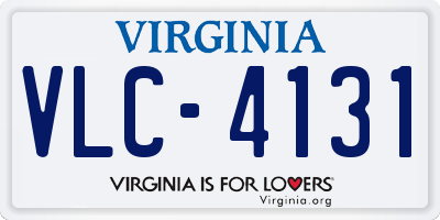 VA license plate VLC4131