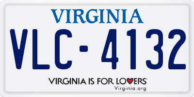 VA license plate VLC4132