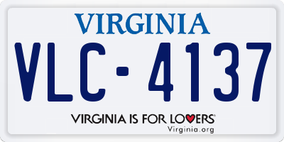 VA license plate VLC4137