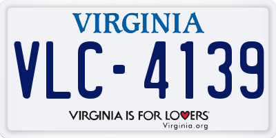 VA license plate VLC4139