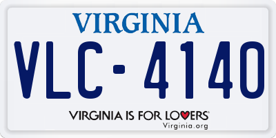 VA license plate VLC4140