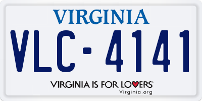 VA license plate VLC4141